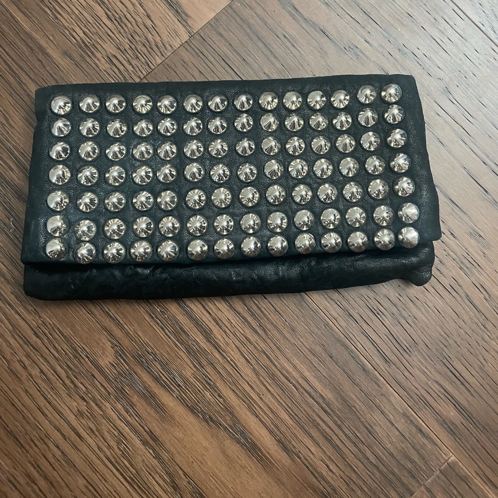 Calleen Cordero Black studded wallet / satchel